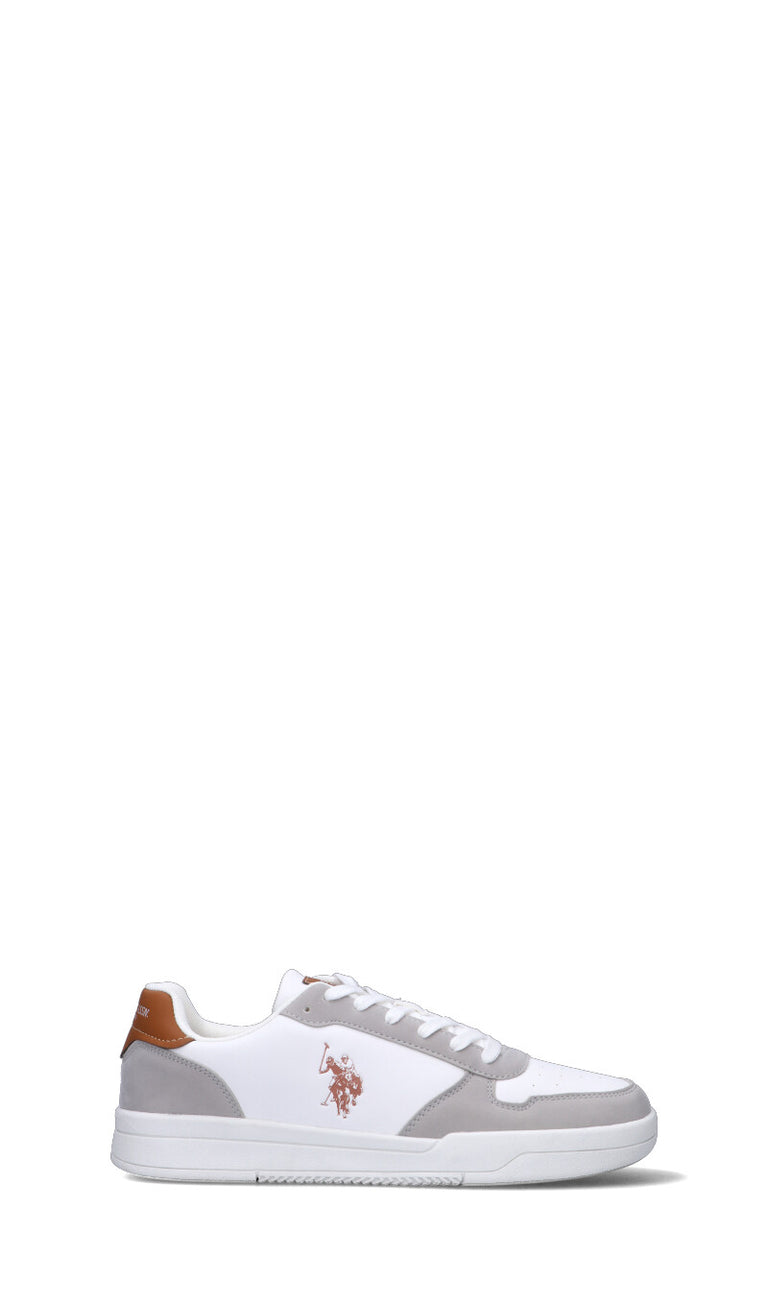 U.S. POLO ASSN. Sneaker uomo bianca/cuoio