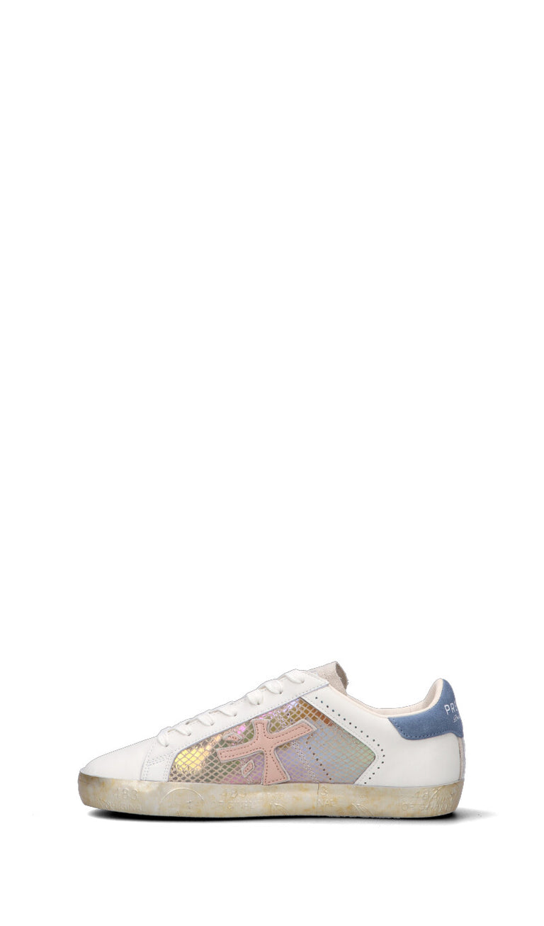 PREMIATA Sneaker donna panna/marrone/blu in pelle