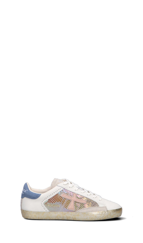 PREMIATA Sneaker donna panna/marrone/blu in pelle