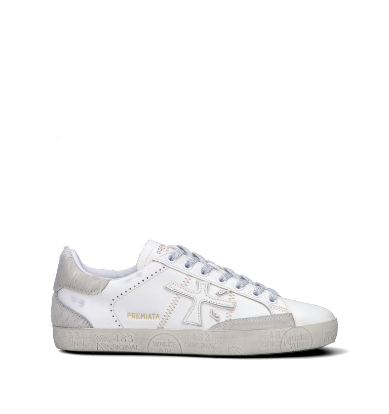 PREMIATA Sneaker donna grigia in pelle
