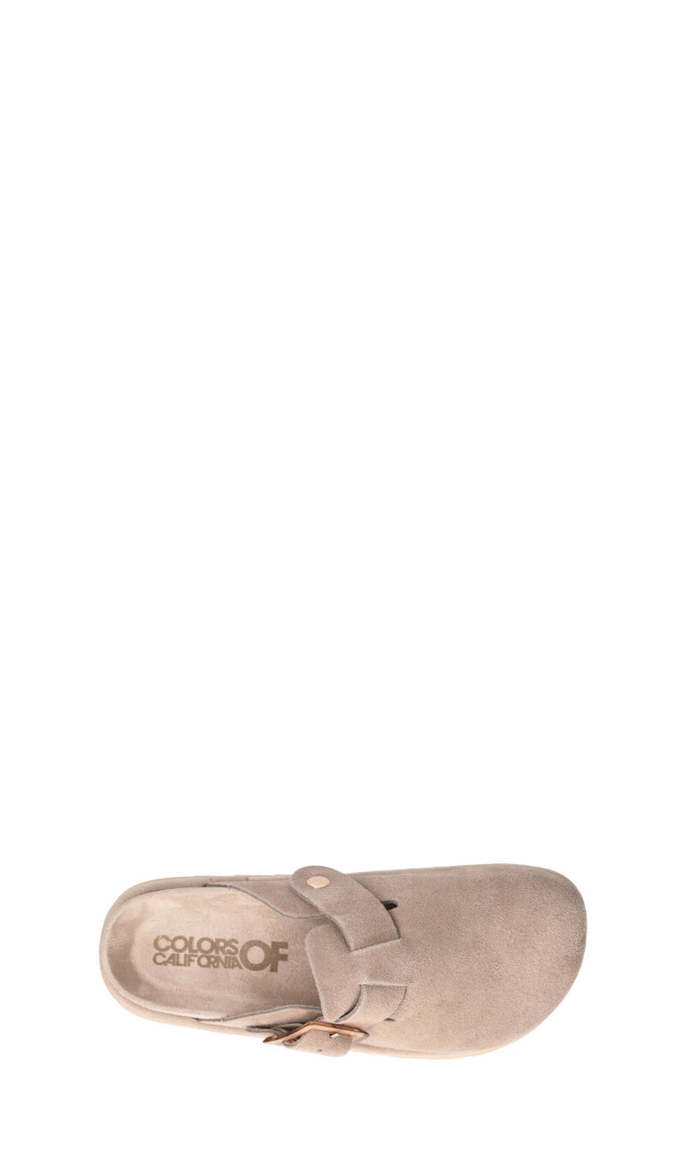 COLORS OF CALIFORNIA Ciabatta donna fango in suede