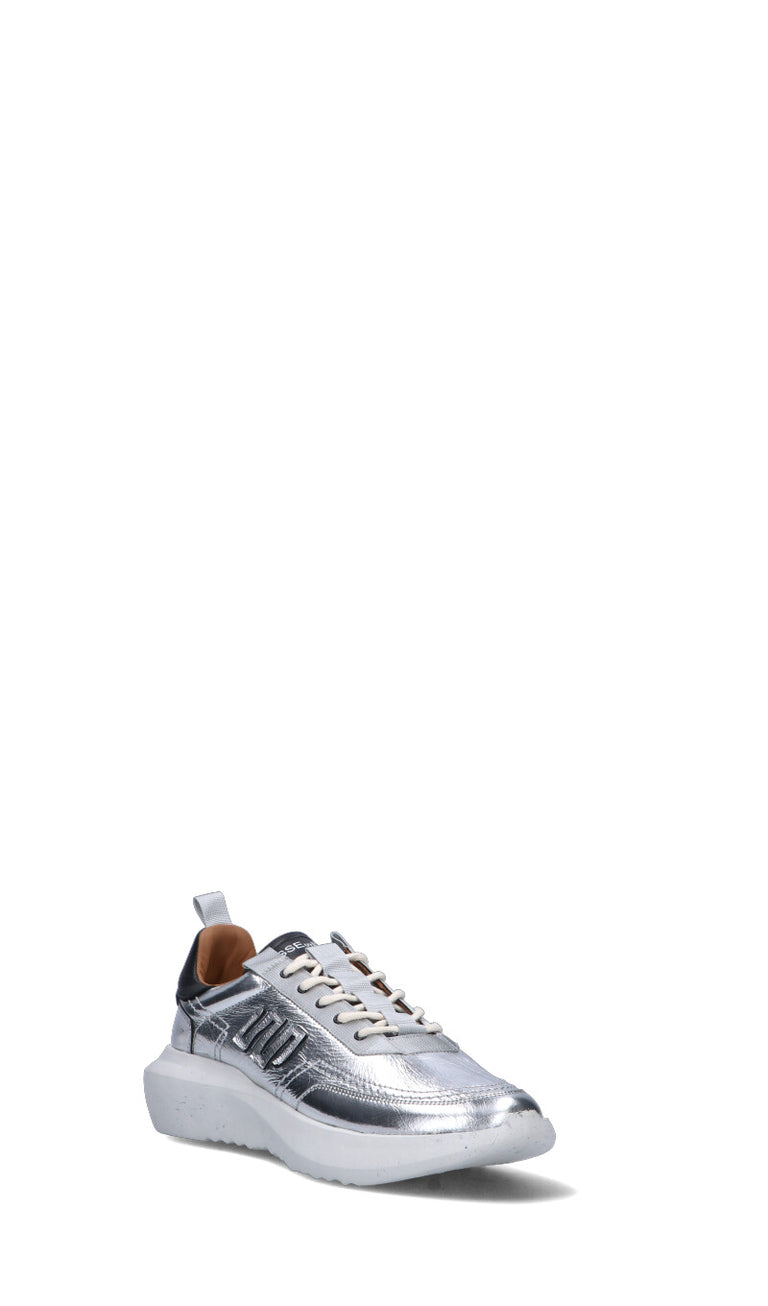 ESSEUTESSE Sneaker uomo argento in pelle