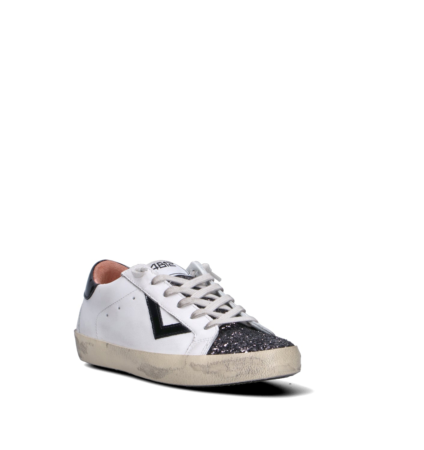 QUATTROBARRADODICI Sneaker donna bianca/nera