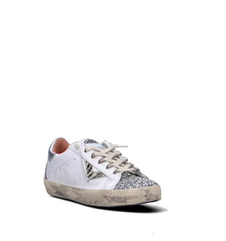 QUATTROBARRADODICI Sneaker donna bianca/argento