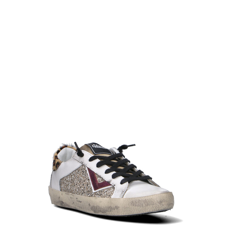 QUATTROBARRADODICI Sneaker donna bianca/argento