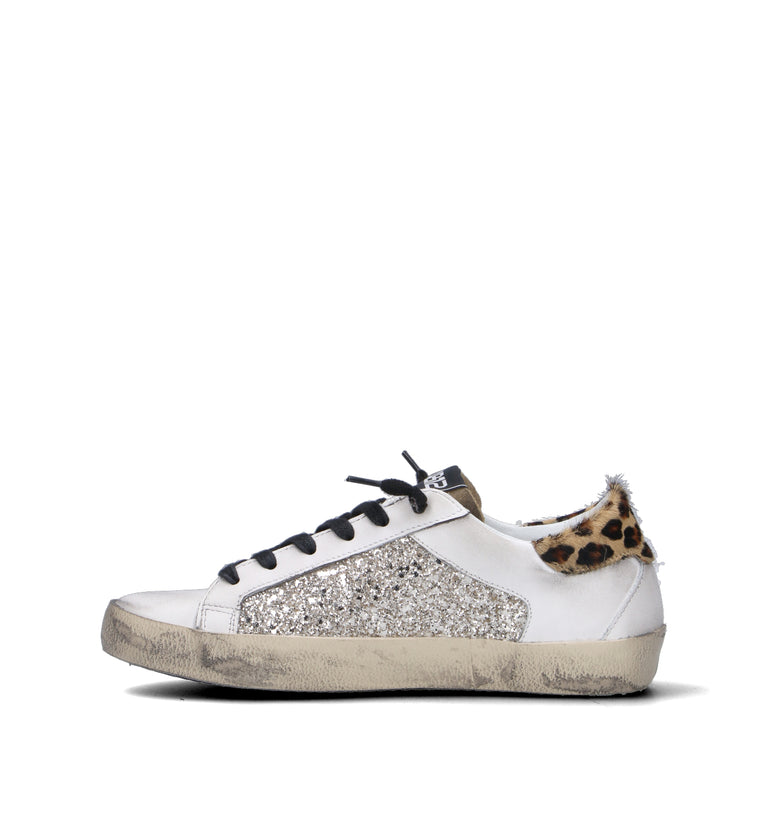 QUATTROBARRADODICI Sneaker donna bianca/argento