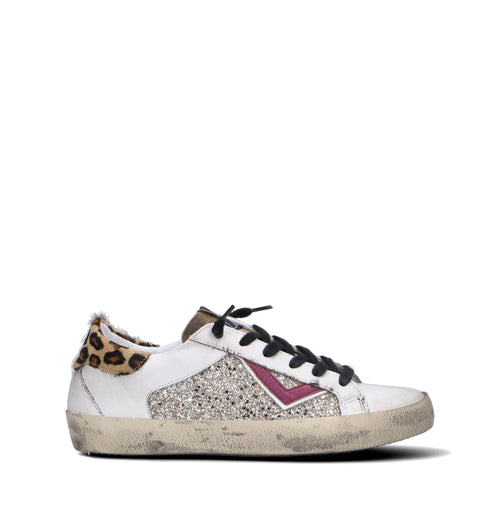 QUATTROBARRADODICI Sneaker donna bianca/argento