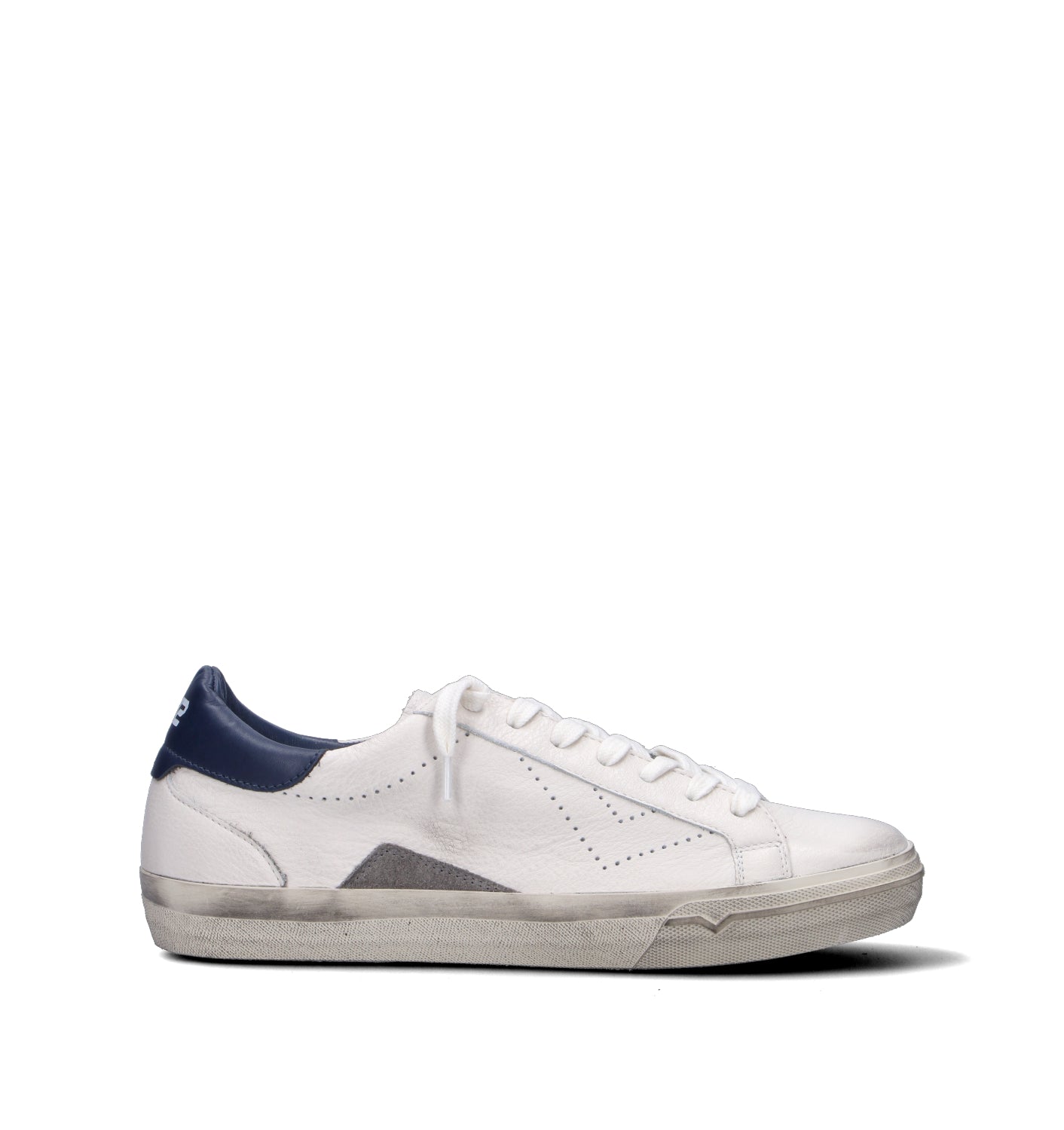 QUATTROBARRADODICI Sneaker uomo bianca in pelle