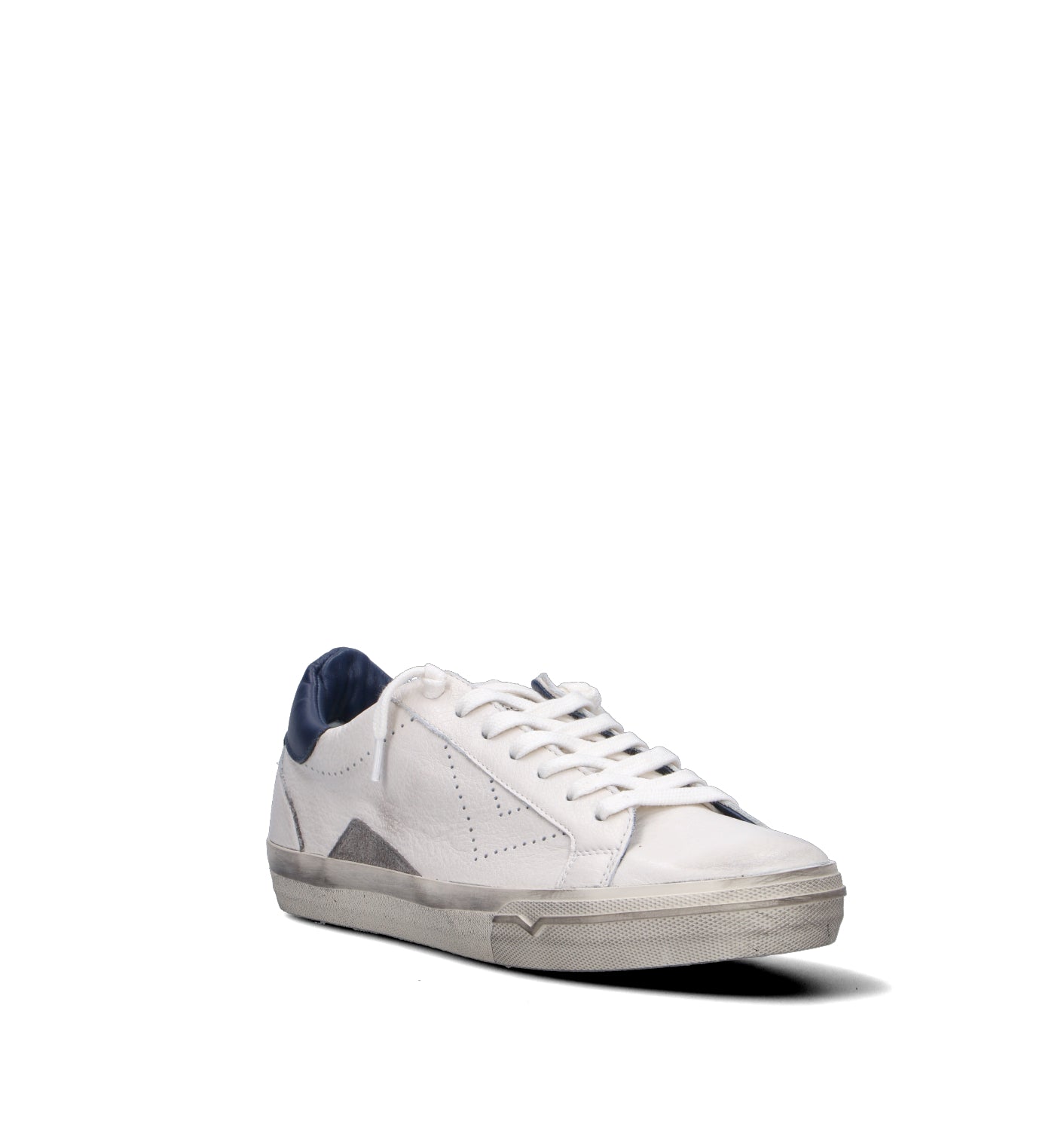 QUATTROBARRADODICI Sneaker uomo bianca in pelle