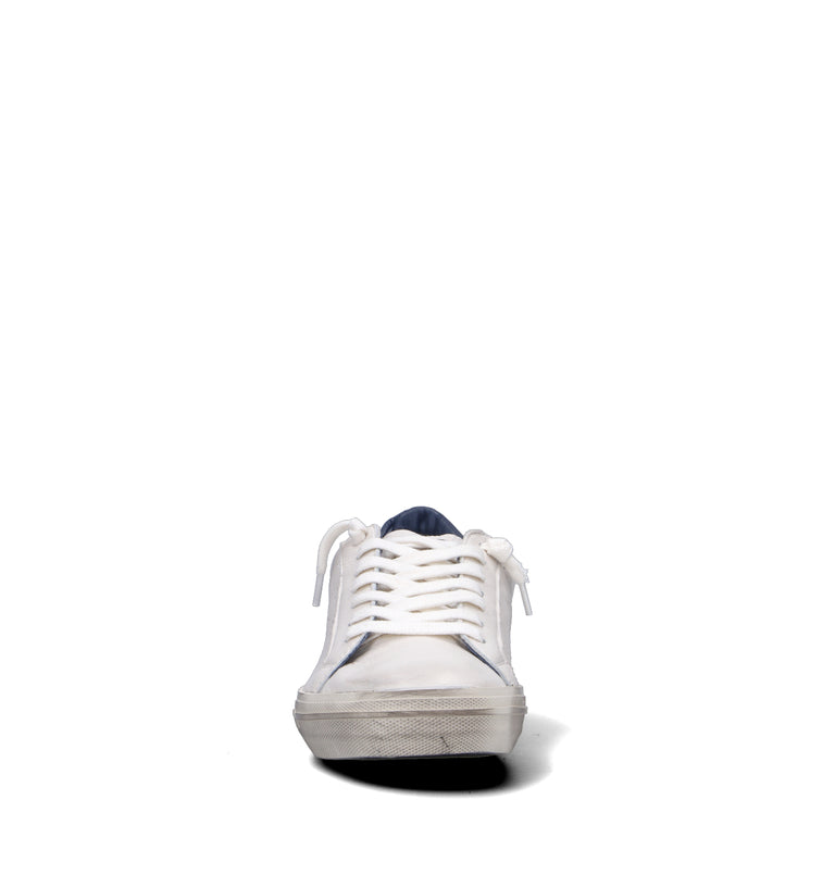 QUATTROBARRADODICI Sneaker uomo bianca in pelle