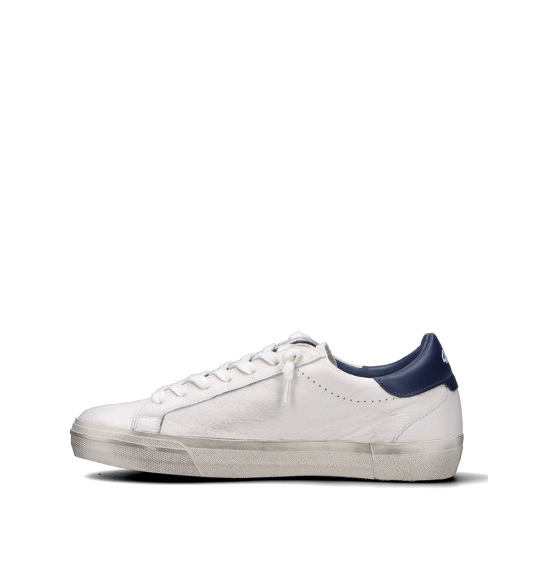 QUATTROBARRADODICI Sneaker uomo bianca in pelle
