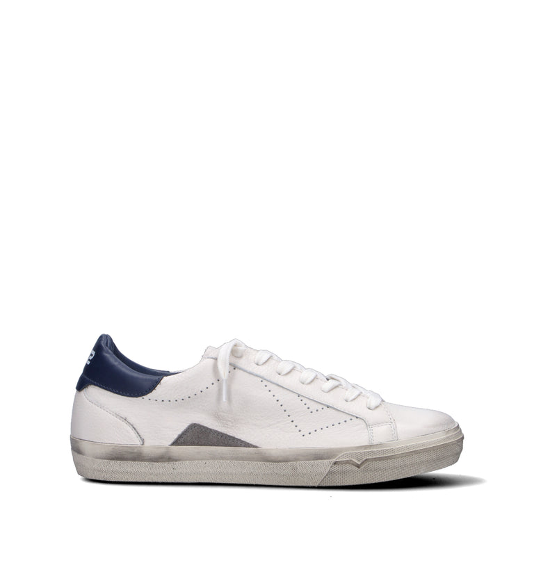 QUATTROBARRADODICI Sneaker uomo bianca in pelle