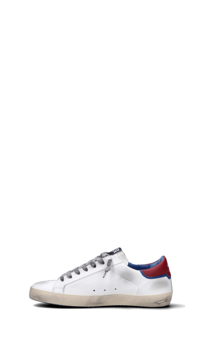 QUATTROBARRADODICI Sneaker uomo bianca/rossa in pelle