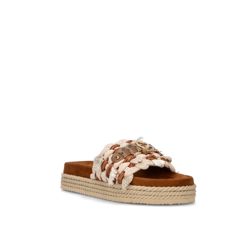 MOU Ciabatta donna beige/cuoio