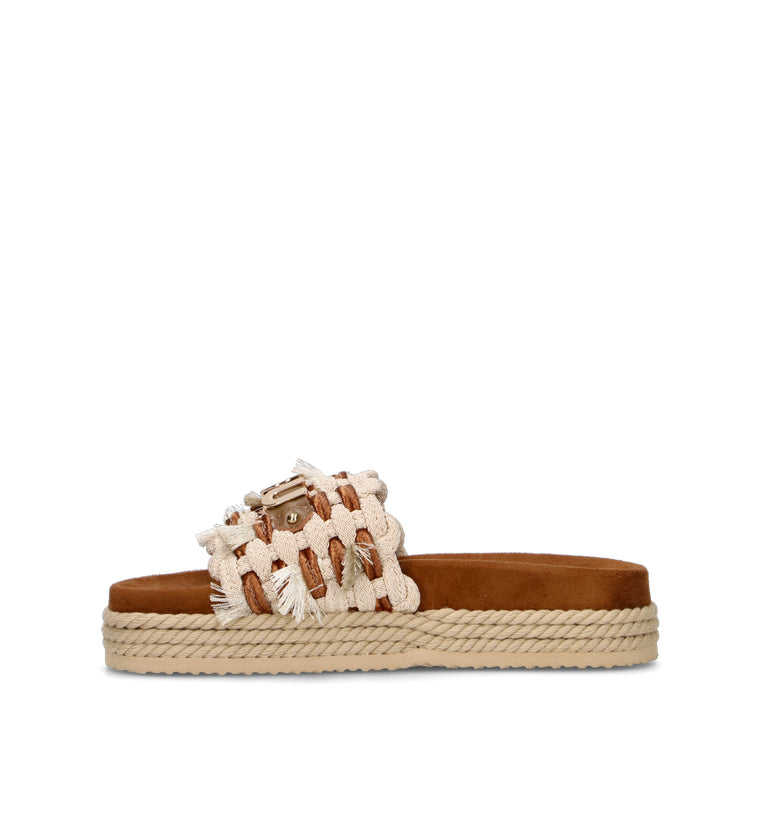 MOU Ciabatta donna beige/cuoio