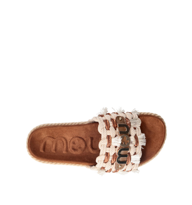 MOU Ciabatta donna beige/cuoio