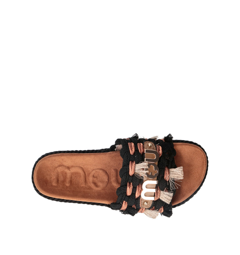 MOU Ciabatta donna nera/marrone