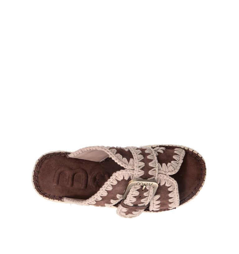 MOU Ciabatta donna marrone in suede