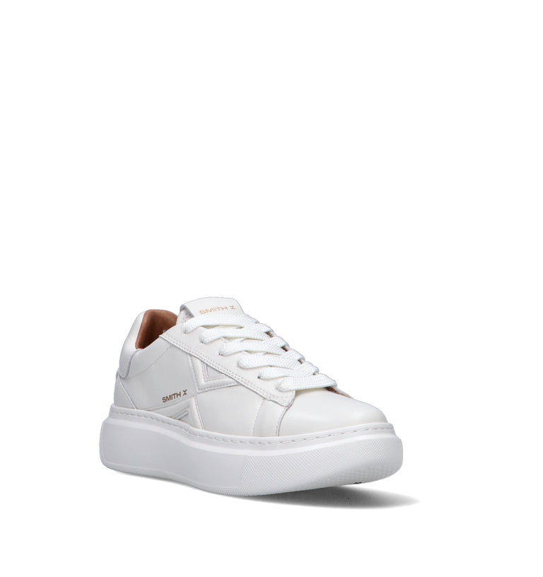 SMITH X Sneaker donna bianca in pelle