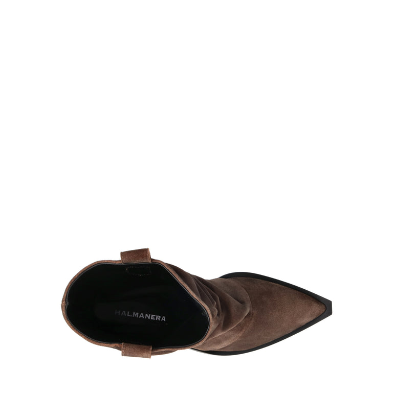 HALMANERA Tronchetto donna marone in suede