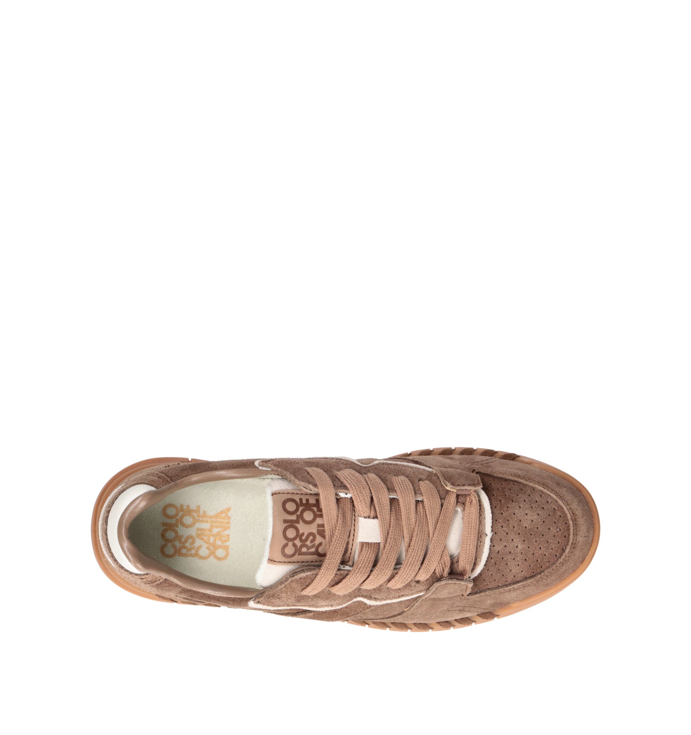 COLORS OF CALIFORNIA Sneaker donna marrone in suede