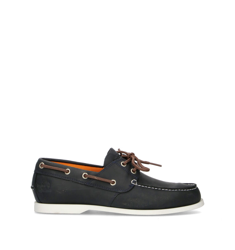 TIMBERLAND Scarpa barca uomo blu in pelle