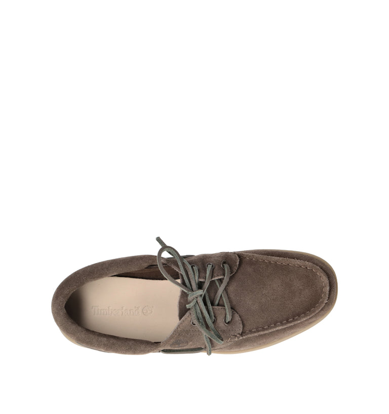 TIMBERLAND Scarpa barca uomo verde in pelle oliva in suede