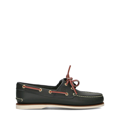 TIMBERLAND Scarpa barca uomo petrolio in pelle