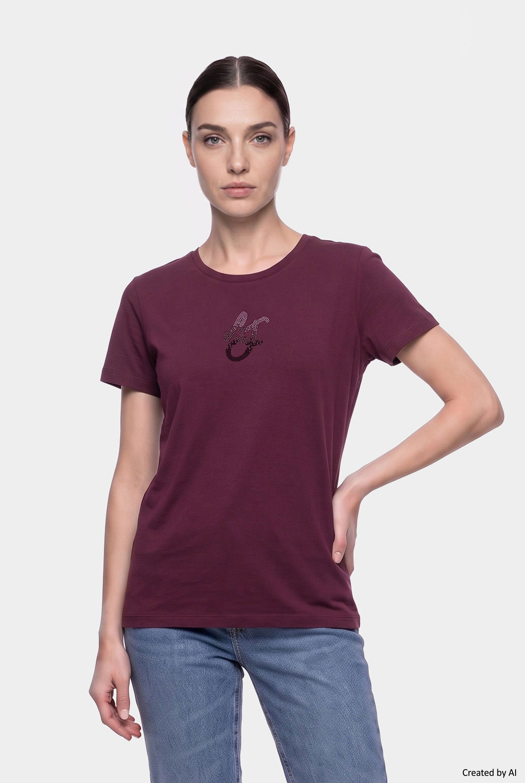 LIU JO T-shirt donna bordeaux