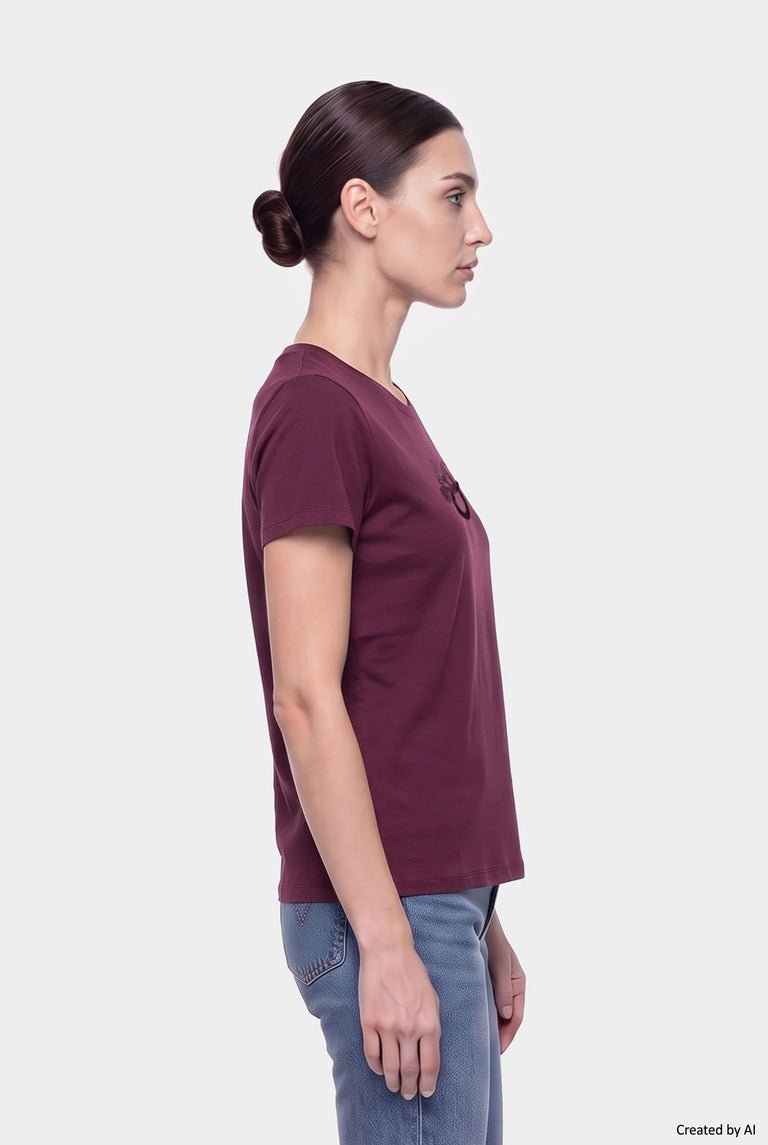 LIU JO T-shirt donna bordeaux