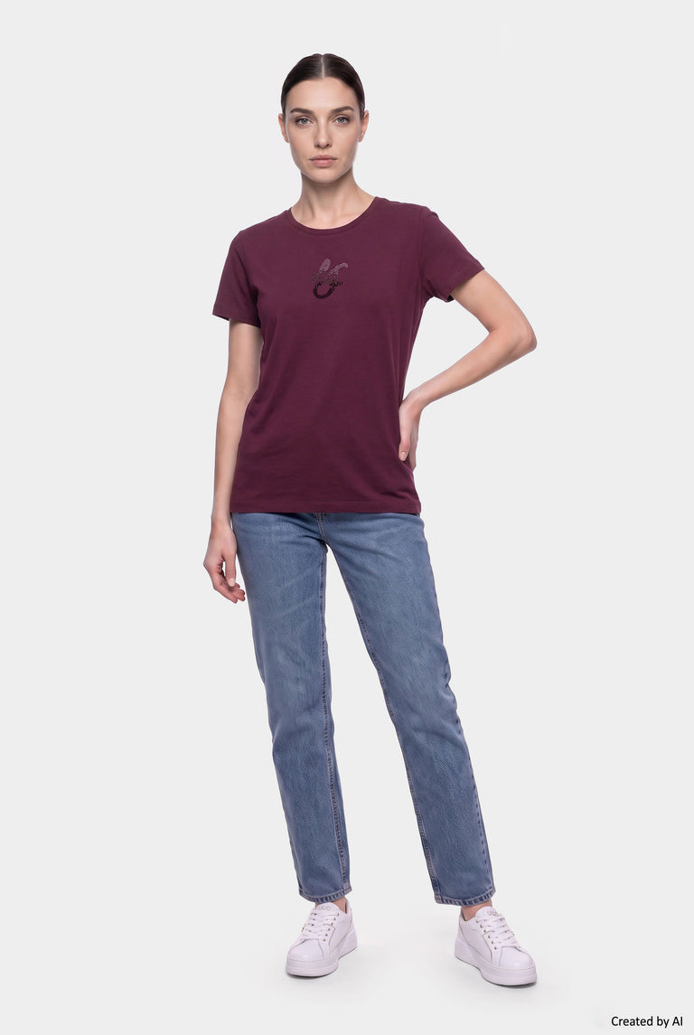 LIU JO T-shirt donna bordeaux