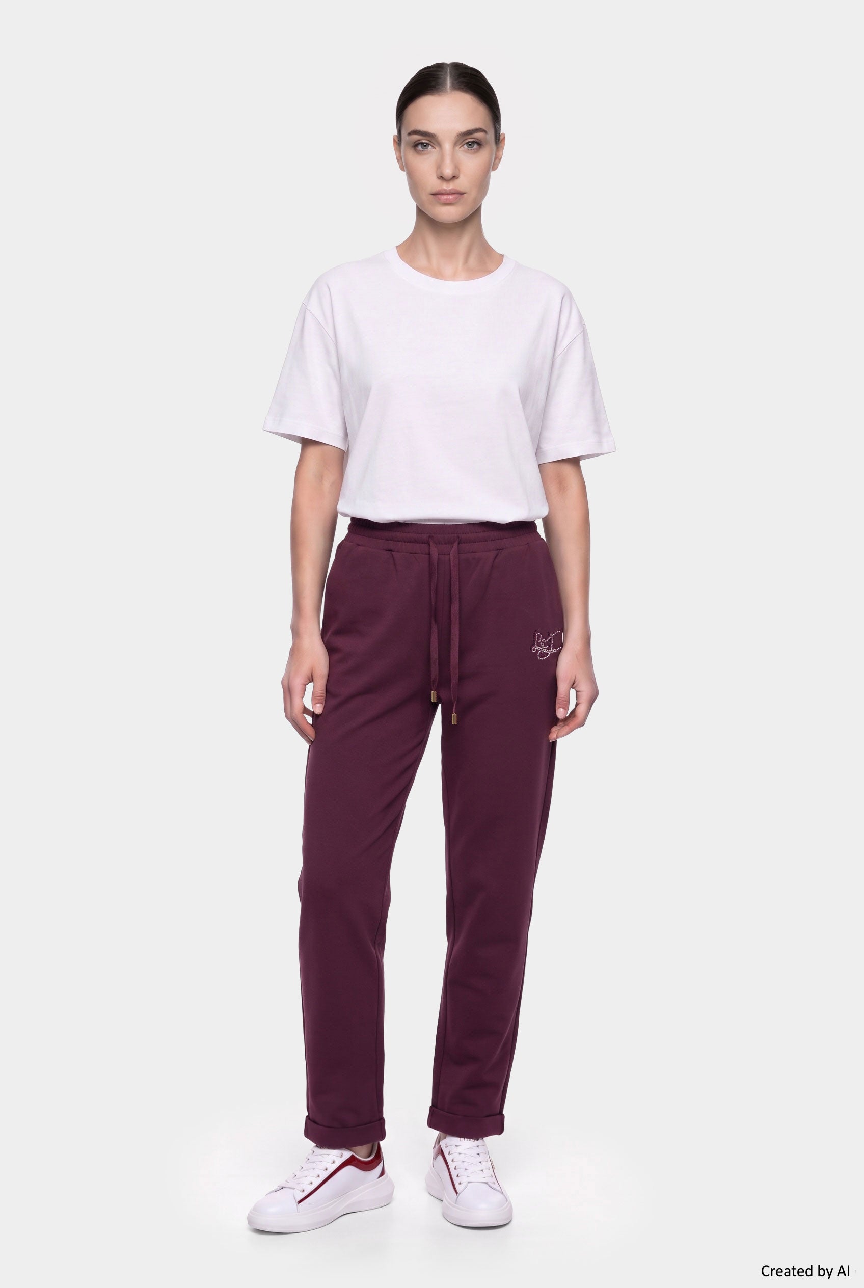 LIU JO Pantalone donna bordeaux