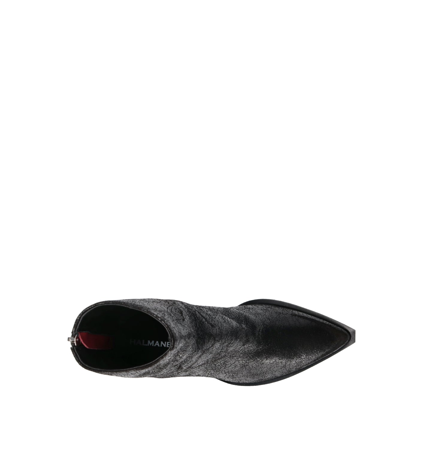 HALMANERA Tronchetto donna nero in pelle