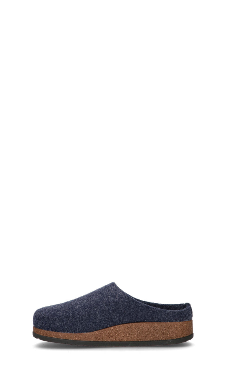 LE TIROLESI Pantofola donna blu in lana