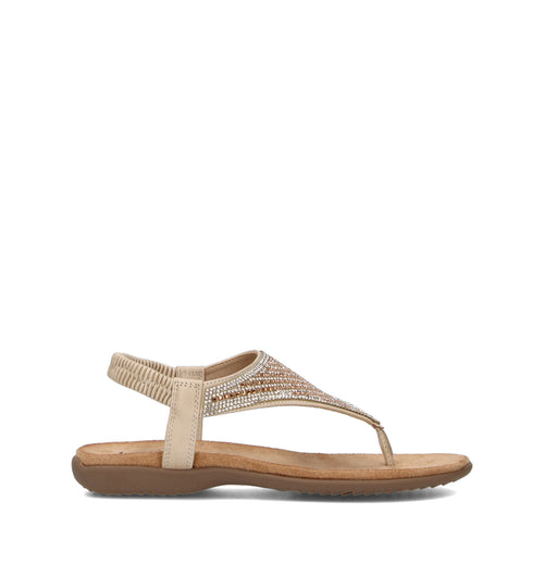 TOO LIKE Sandalo donna beige/oro