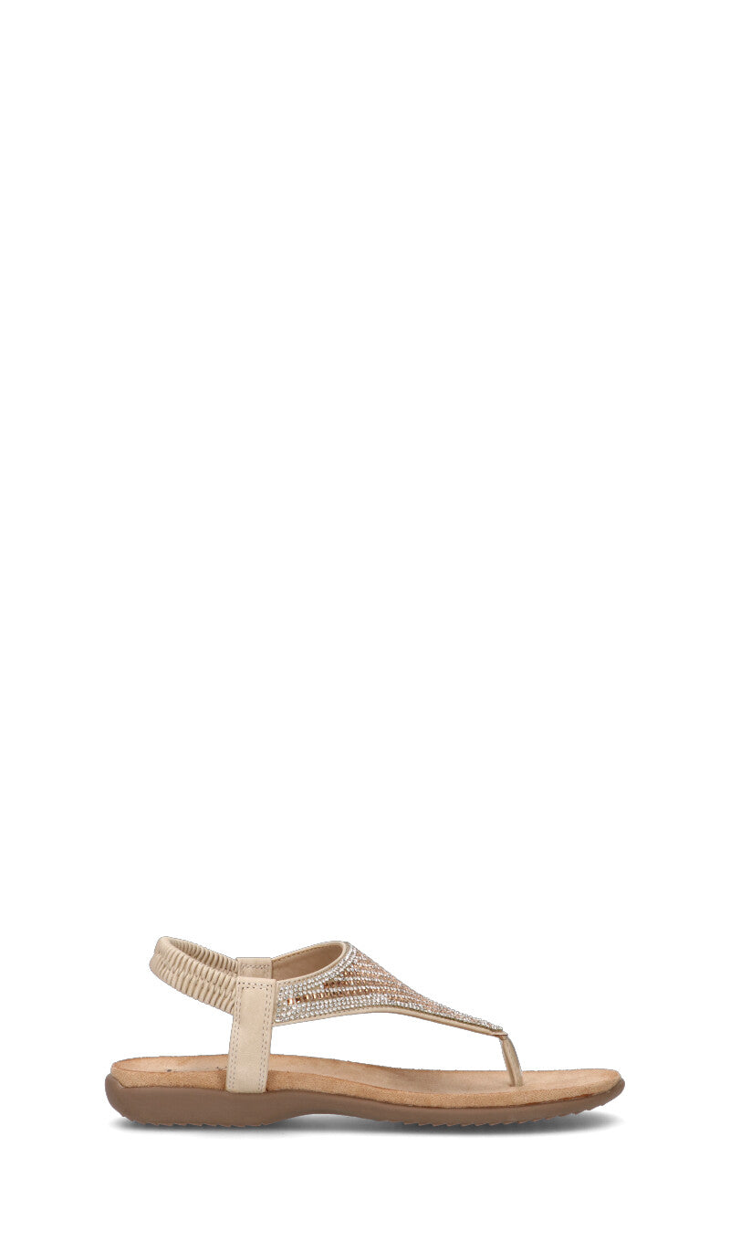 TOO LIKE Sandalo donna beige/oro