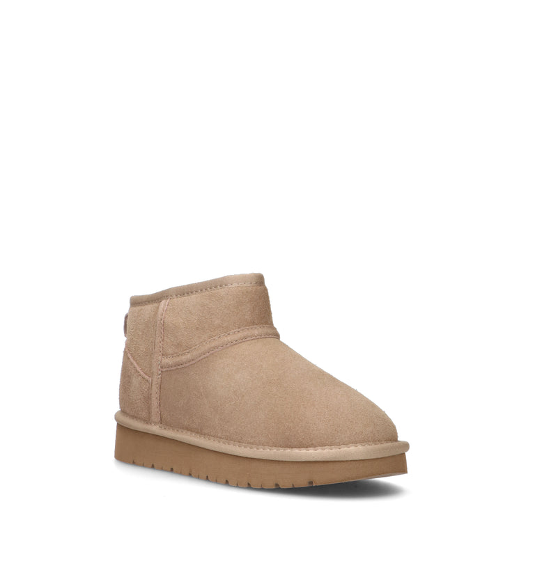 TOO LIKE Stivaletto pelo donna beige in suede