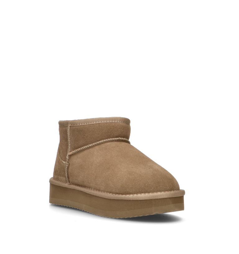 TOO LIKE Stivaletto pelo donna beige in suede