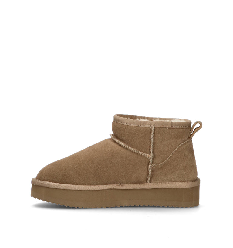 TOO LIKE Stivaletto pelo donna beige in suede