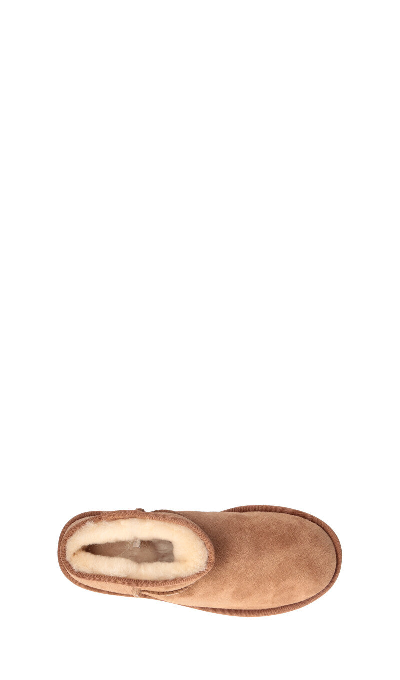 SHEEPSKIN Stivaletto pelo donna chestnut in suede