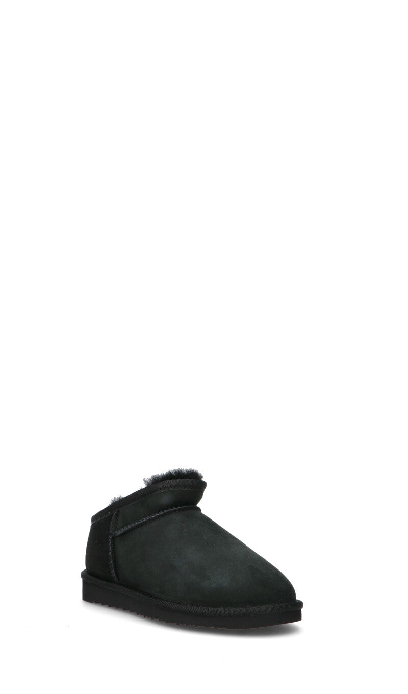 SHEEPSKIN Stivaletto pelo donna nero in suede