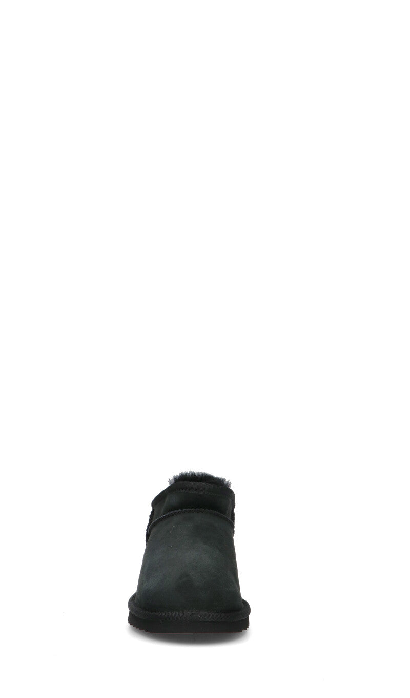 SHEEPSKIN Stivaletto pelo donna nero in suede