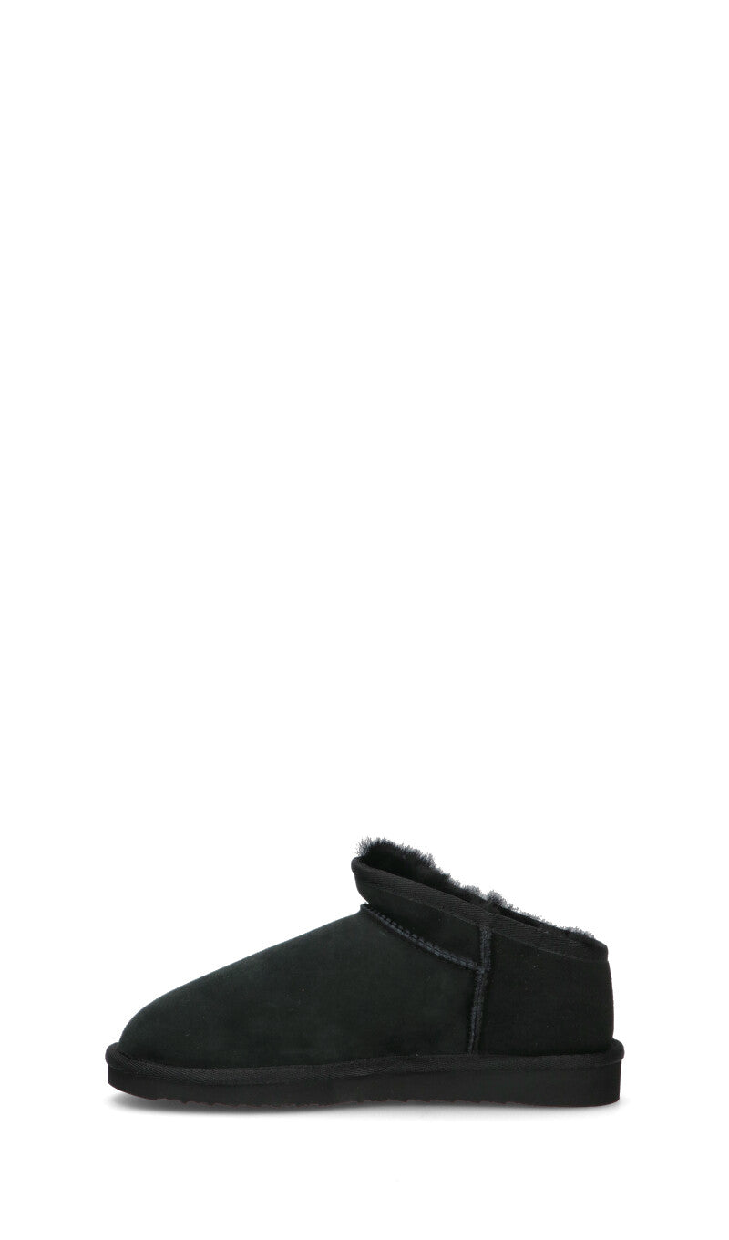 SHEEPSKIN Stivaletto pelo donna nero in suede