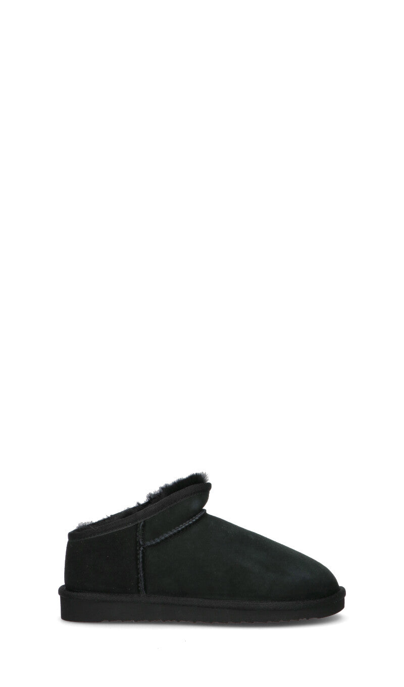 SHEEPSKIN Stivaletto pelo donna nero in suede