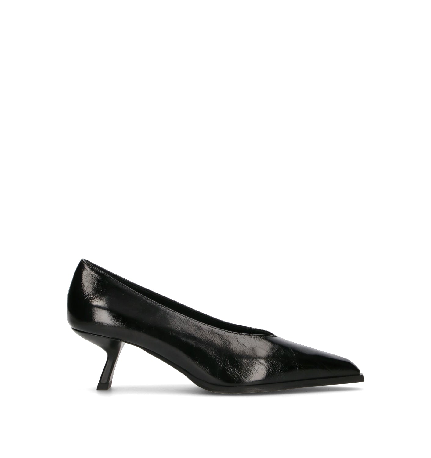 POEVE Décolleté donna nero in pelle