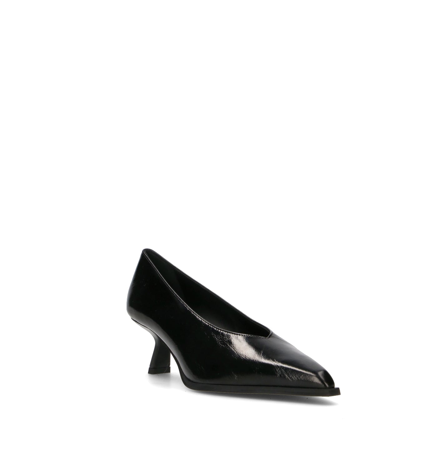 POEVE Décolleté donna nero in pelle