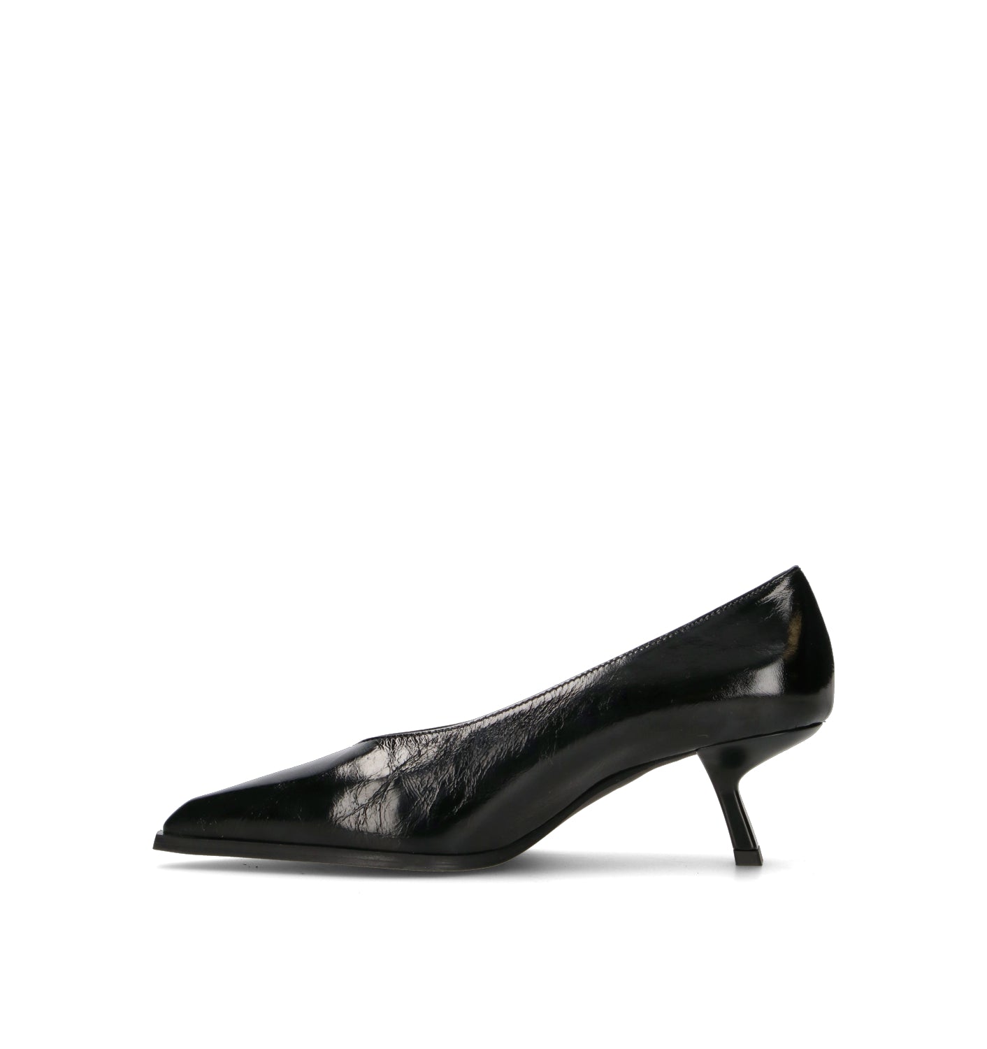 POEVE Décolleté donna nero in pelle