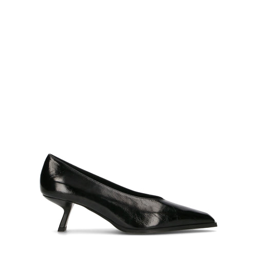 POEVE Décolleté donna nero in pelle