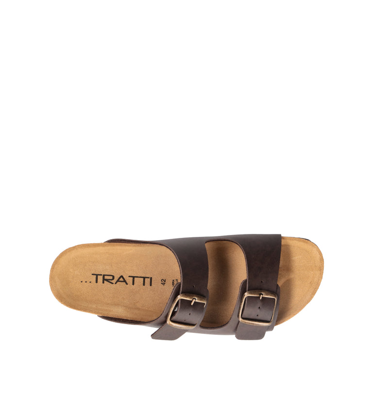 TRATTI Ciabatta uomo testa di moro