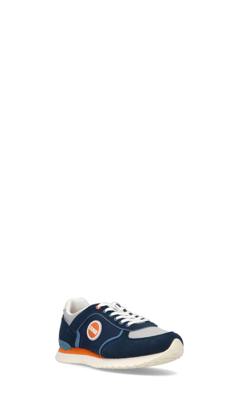 COLMAR Sneaker uomo blu/arancione in pelle